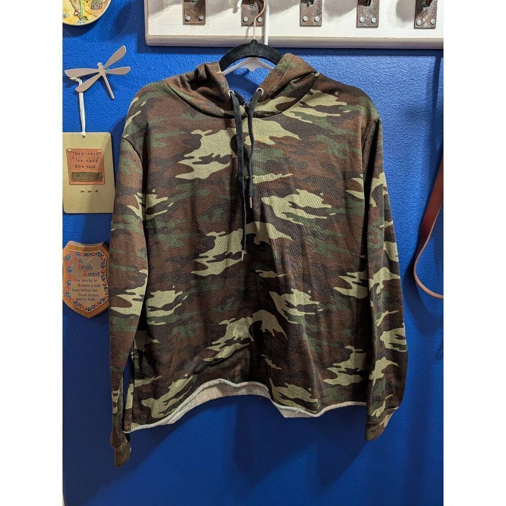 Justify Camo Cropped Hoodie Women's 1XL